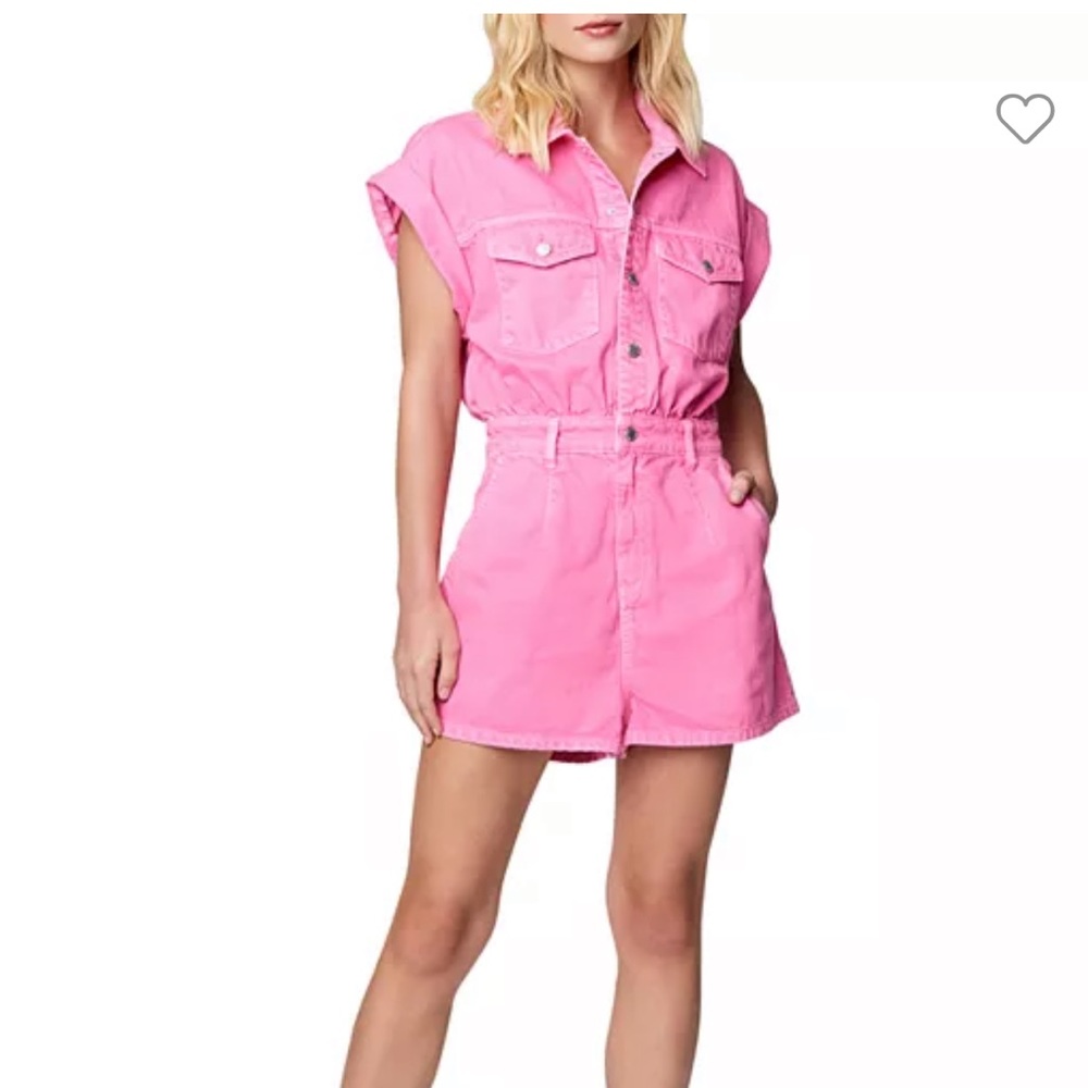 Blank NYC Pink Jean Romper